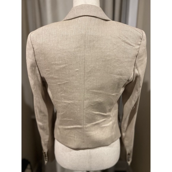 Veronica Beard Women's Blazer Linen Blend Size‎ 8 Tan - Picture 3 of 8